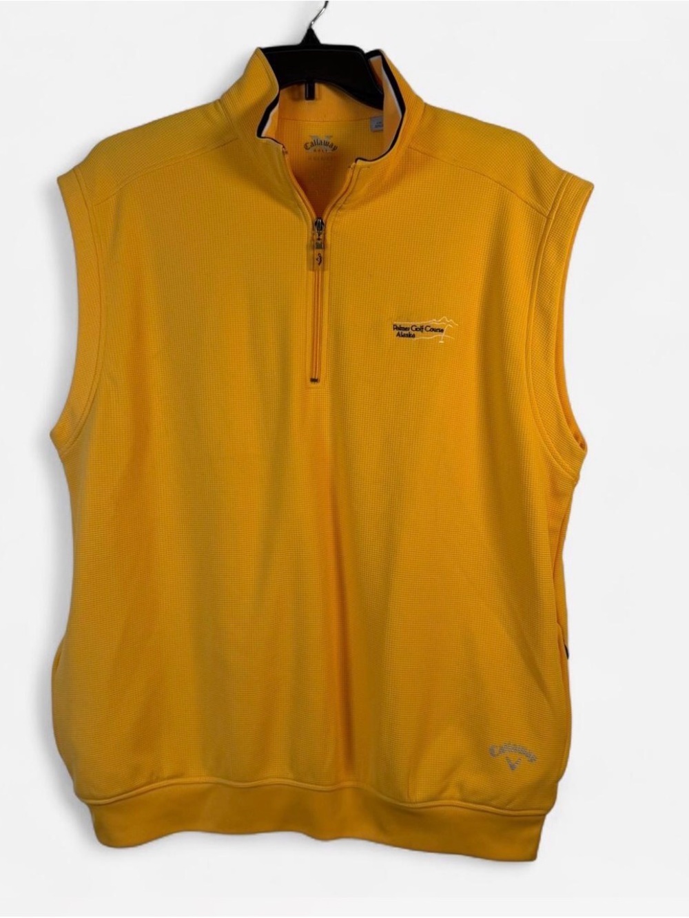 Callaway Men’s Bright Yellow Quarter-Zip Golf Vest